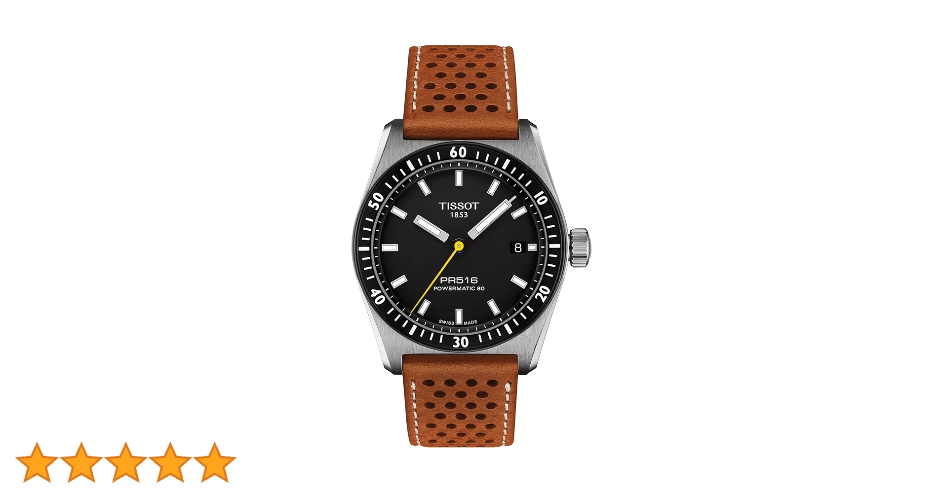 Amazon.co.jp: [ティソ] 腕時計 TISSOT PR516 レザーストラップ